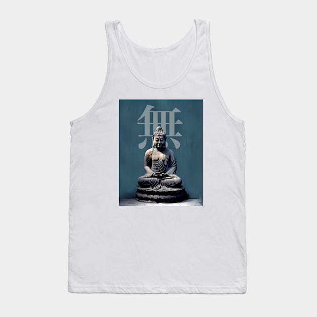 Mushin (Mental State) of Nothingness No. 3: Empty Mind on a Dark Background Tank Top by Puff Sumo